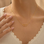 Women's Interlocked Twisted Ring Necklace