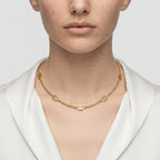 Women's Interlocking Circle Station Chain Necklace