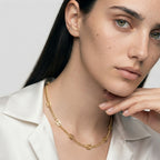 Women's Interlocking Circle Station Chain Necklace