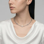 Women's Interlocking Circle Station Chain Necklace