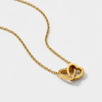 Women's Interlocking Heart Pendant Necklace