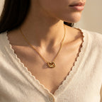 Women's Interlocking Heart Pendant Necklace