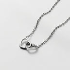 Women's Interlocking Heart Pendant Necklace