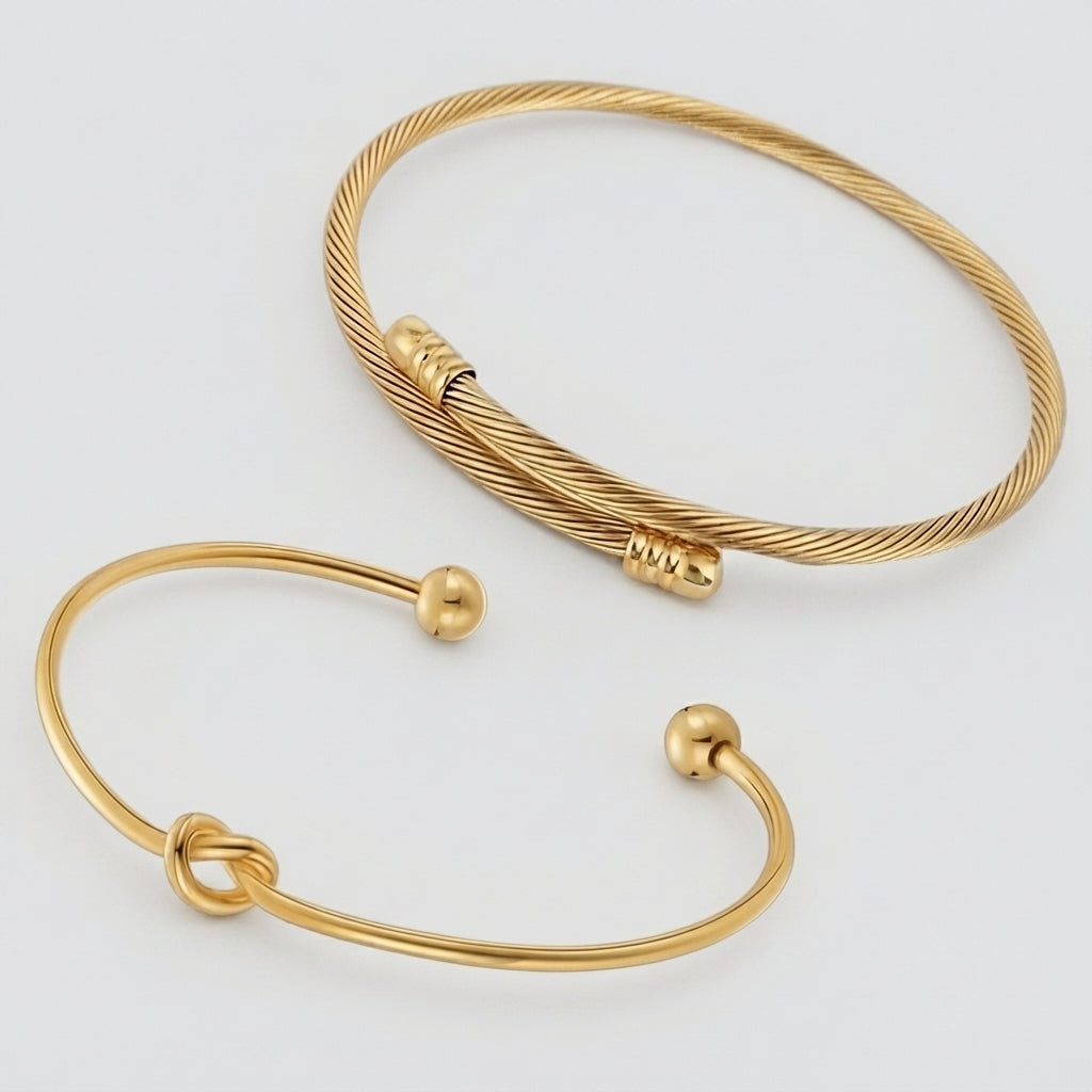 Women's Knot and Twist Bracelet Set