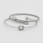Women's Knot and Twist Bracelet Set
