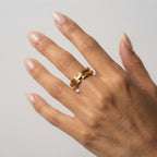 Women's Layered Bar Band Ring