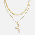 Women's Layered Snake Pendant Necklace