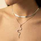 Women's Layered Snake Pendant Necklace