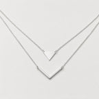 Women's Layered Triangle Pendant Necklace