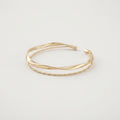 Women's Layered Twist Open Cuff Bangle