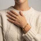 Women's Layered Twist Open Cuff Bangle