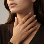 Women's Layered Wave Band Ring