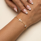 Women's Cross Station Chain Bracelet