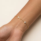 Women's Cross Station Chain Bracelet