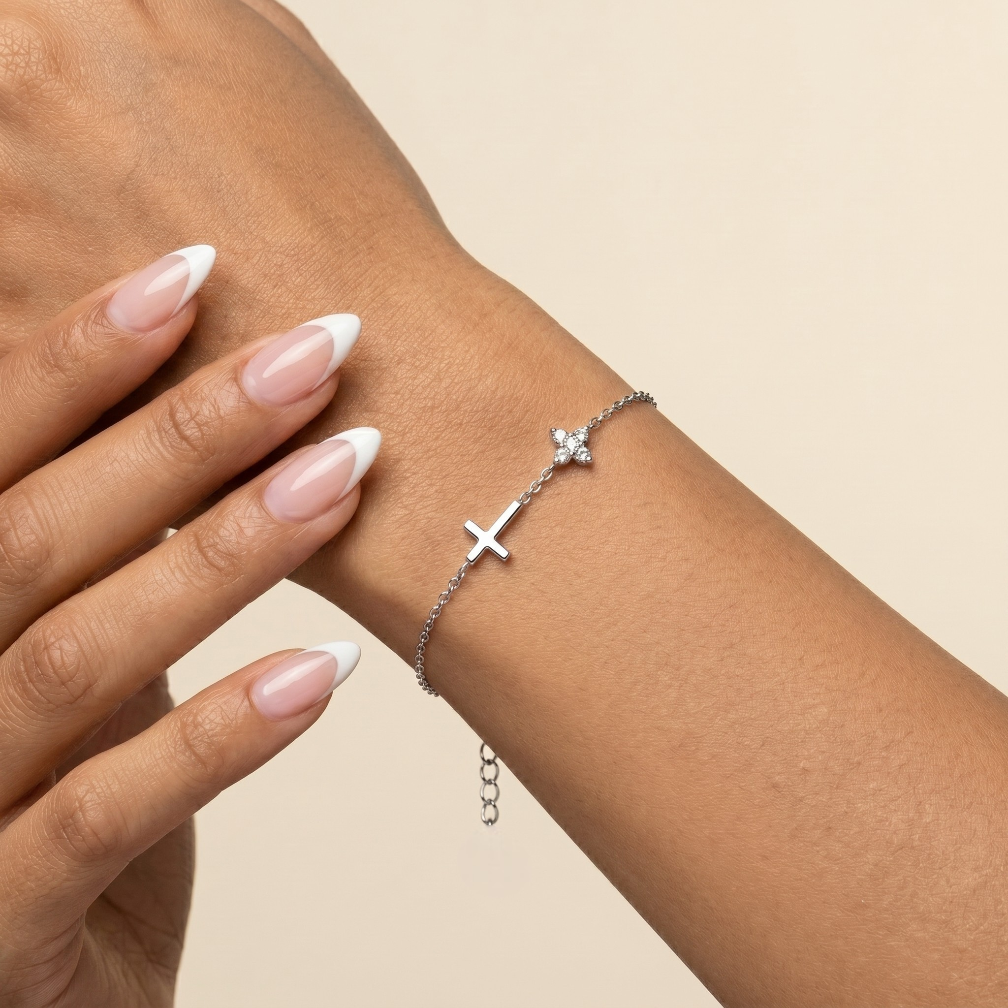 Women's Cross Station Chain Bracelet