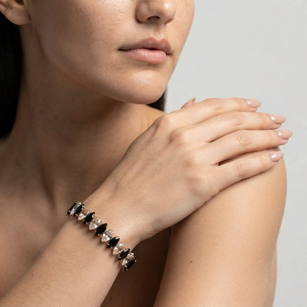 Women's Marquise Crystal Elastic Bracelet