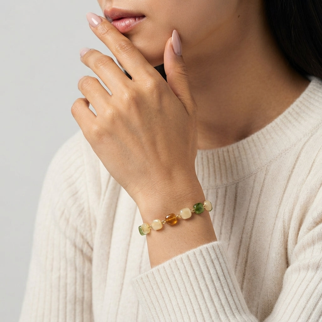 Women's Mixed Resin Station Bracelet