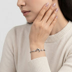 Women's Moon Crystal Charm Bracelet