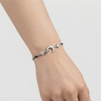 Women's Moon Crystal Charm Bracelet