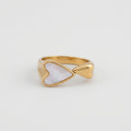 Women's Mother of Pearl Heart Bypass Ring
