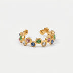 Women's Multicolour Crystal Bezel Ring