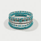 Women's Natural Stone Beaded Bracelet Set