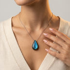 Women's Natural Stone Pendant Necklace