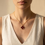 Women's Shamrock Enamel Pendant Necklace