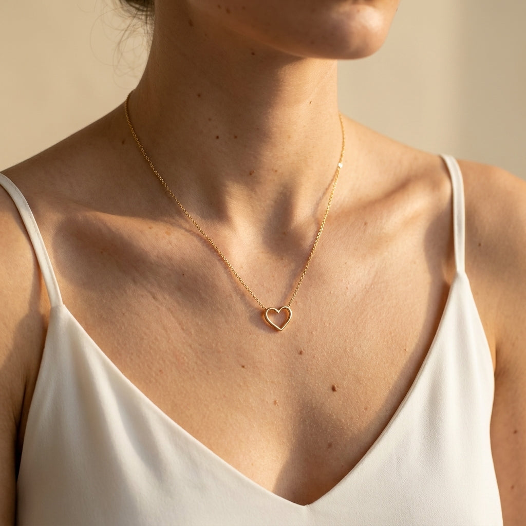 Women's Open Heart Necklace