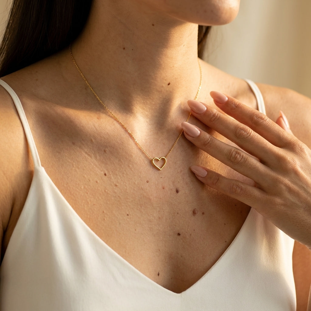 Women's Open Heart Necklace