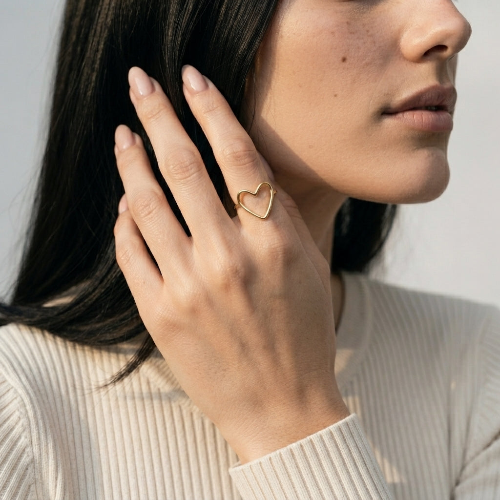 Women's Open Heart Ring
