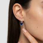 Women's Oval Blue Stone Earrings