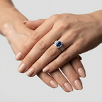 Women's Oval Blue Stone Ring