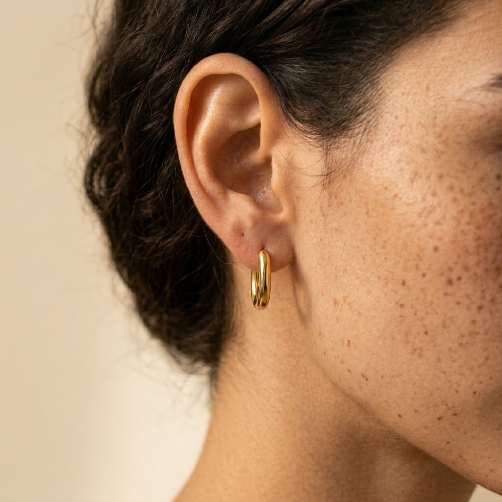 Women's Oval Hoop Earrings