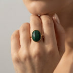 Women's Oval Stone Ring
