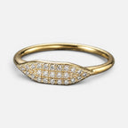 Women's Pavé Crystal Signet Ring
