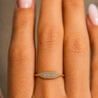 Women's Pavé Crystal Signet Ring