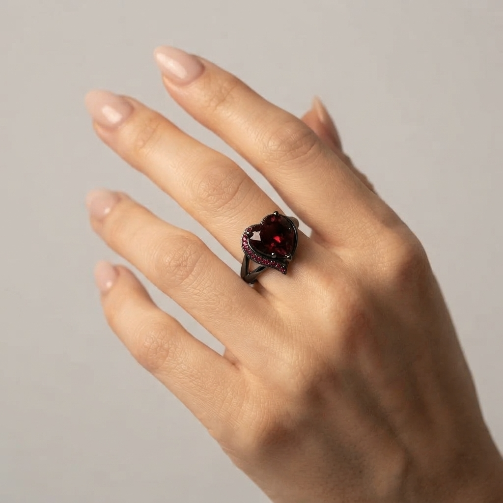 Women's Pave Heart Ring