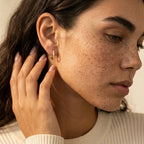 Women's Pave Huggie Hoop Earrings