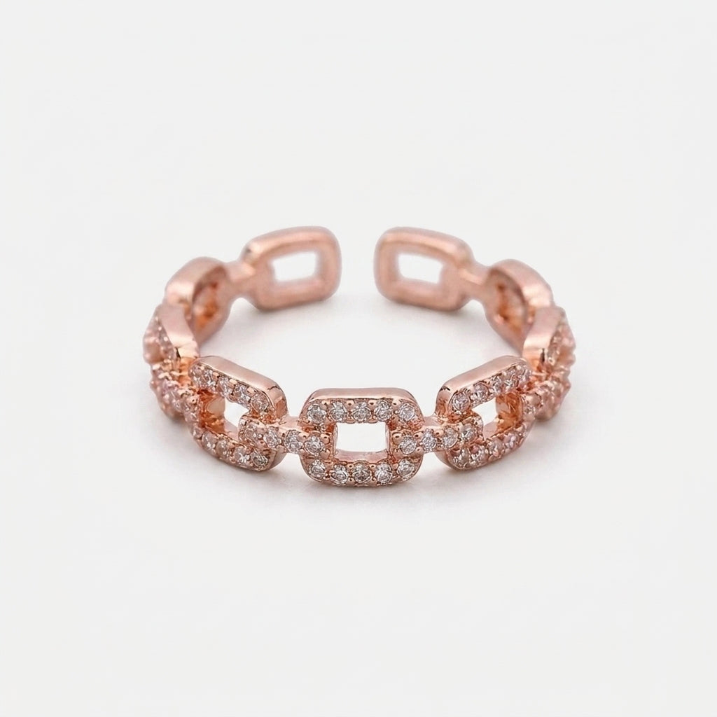 Women's Pave Link Ring