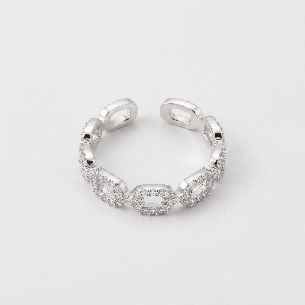 Women's Pave Link Ring