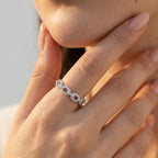 Women's Pave Link Ring