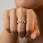 Women's Pave Link Ring