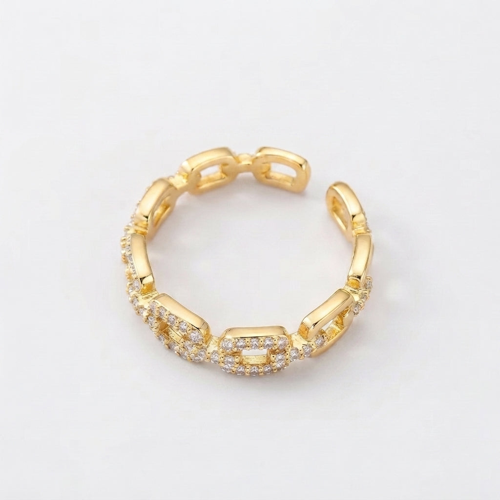 Women's Pave Link Ring