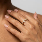 Women's Pave Link Ring