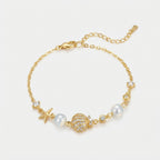 Women's Pearl Station Bracelet
