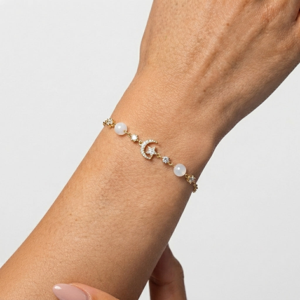Women's Pearl Station Bracelet