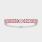 Women's Pink Stone Tennis Bracelet