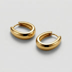 Women's Polished Dome Huggie Hoop Earrings