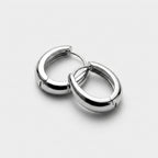 Women's Polished Dome Huggie Hoop Earrings